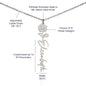 To My Granddaughter - Never Forget That I Love You - Birth Flower Name Necklace