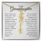To My Granddaughter - Never Forget That I Love You - Birth Flower Name Necklace