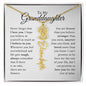 To My Granddaughter - Never Forget That I Love You - Birth Flower Name Necklace