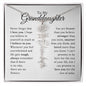 To My Granddaughter - Never Forget That I Love You - Birth Flower Name Necklace