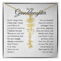 To My Granddaughter - Never Forget That I Love You - Birth Flower Name Necklace